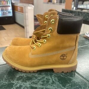 Timberland Tan and Black Combat Boots